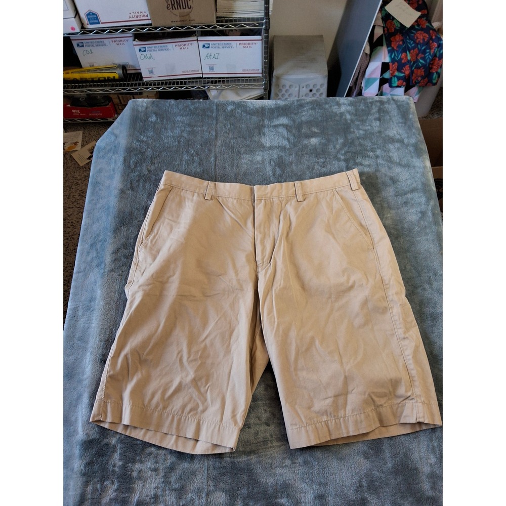 J.Crew Rivington Mens Khaki Chino Shorts Tan Cotton Twill Size 38W